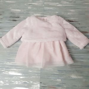 Cat & Jack Baby Girl's Faux Fur Tutu Dress Sz NB